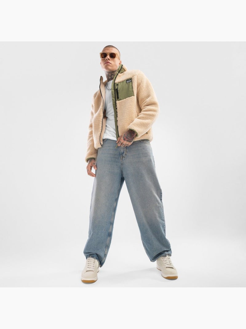 Casaco de sherpa para homem Bege - Kiabi
