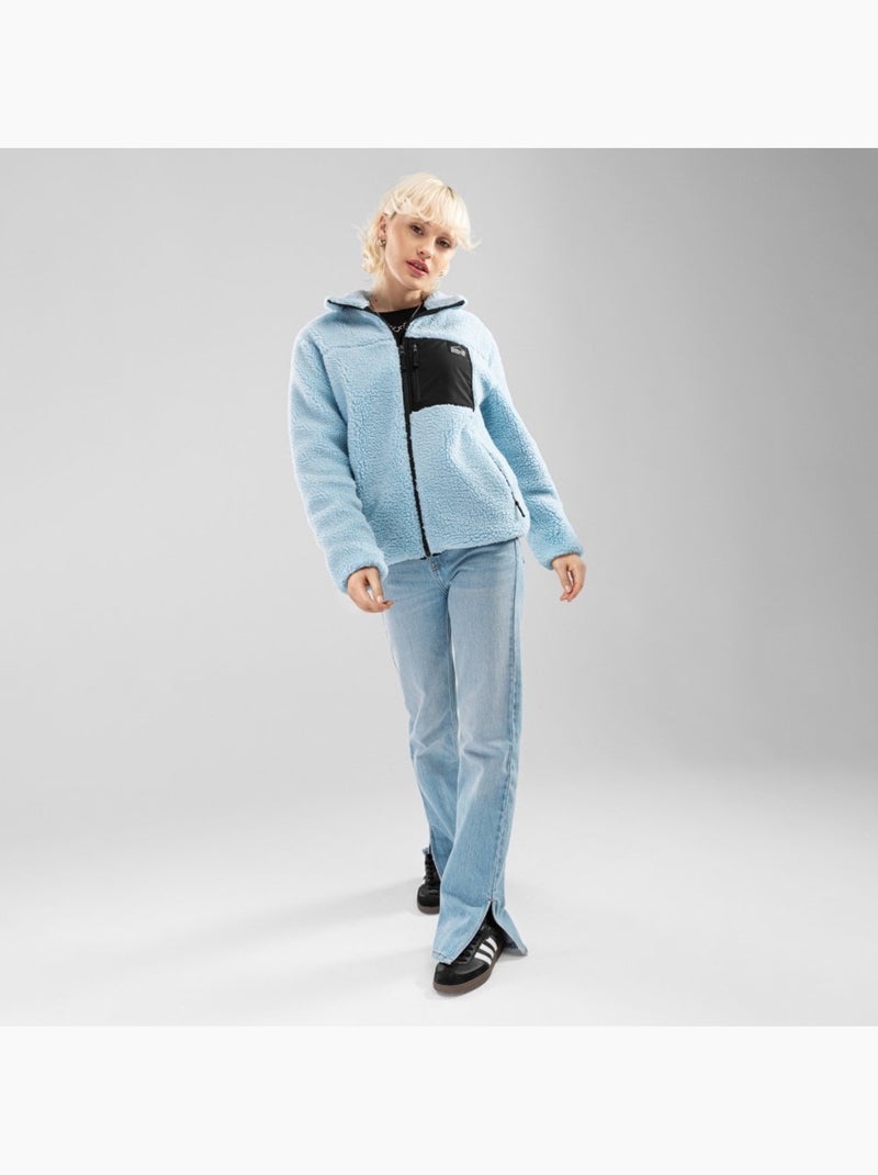 Casaco de sherpa para mulher Azul - Kiabi