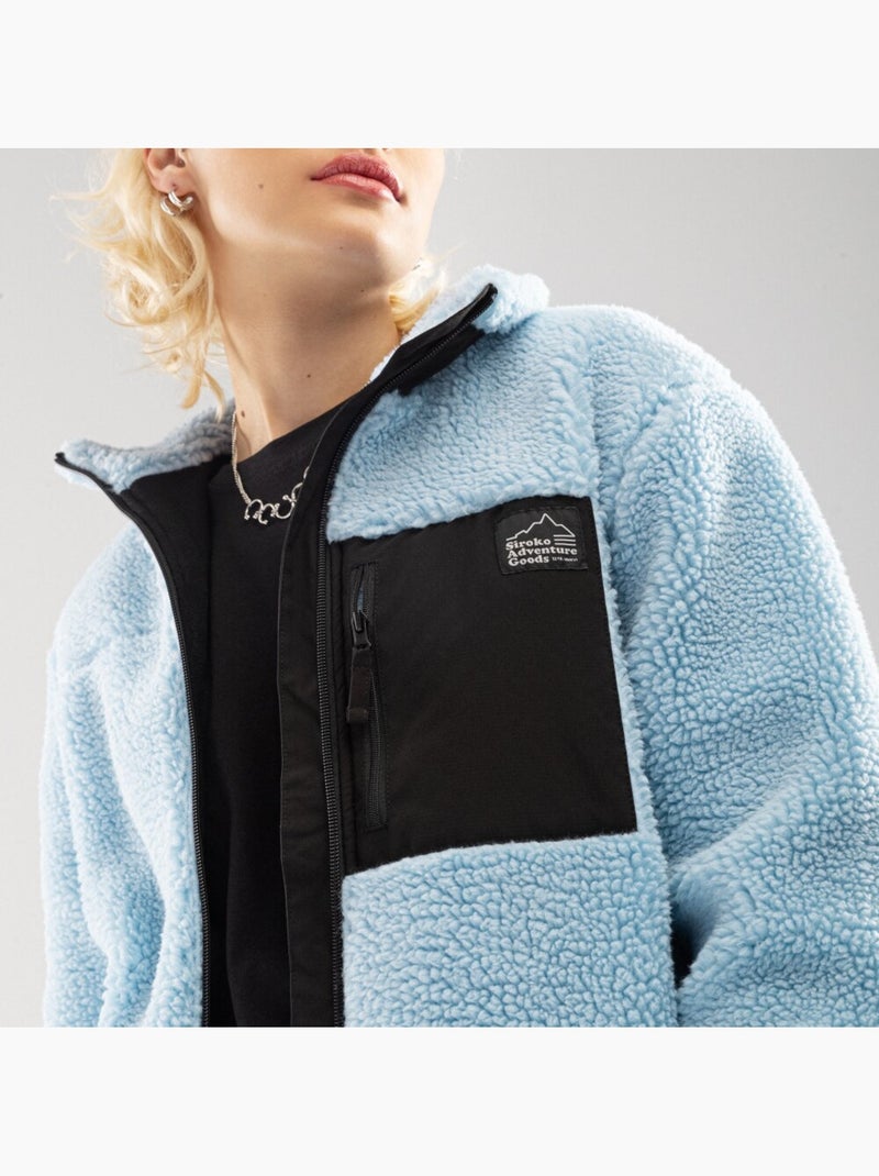 Casaco de sherpa para mulher Azul - Kiabi