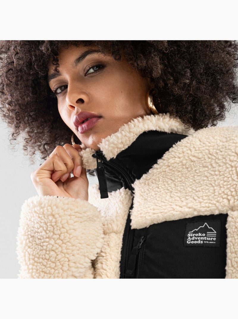 Casaco de sherpa para mulher Bege - Kiabi