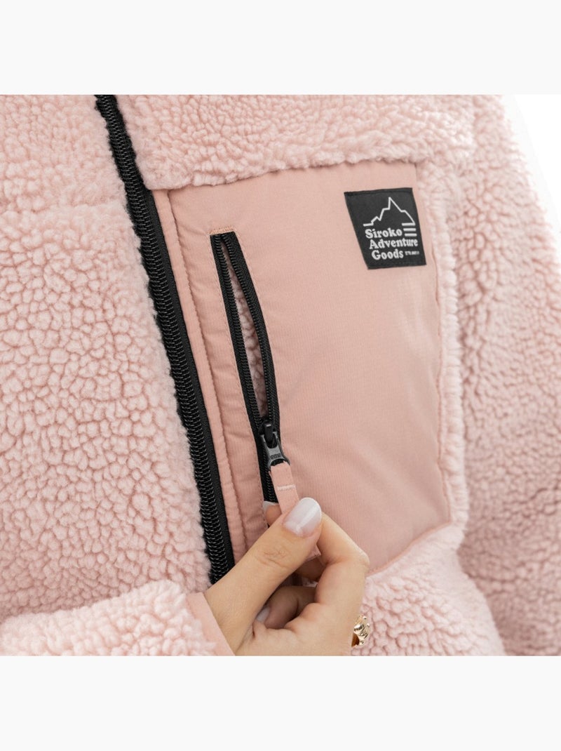 Casaco de sherpa para mulher Rosa - Kiabi