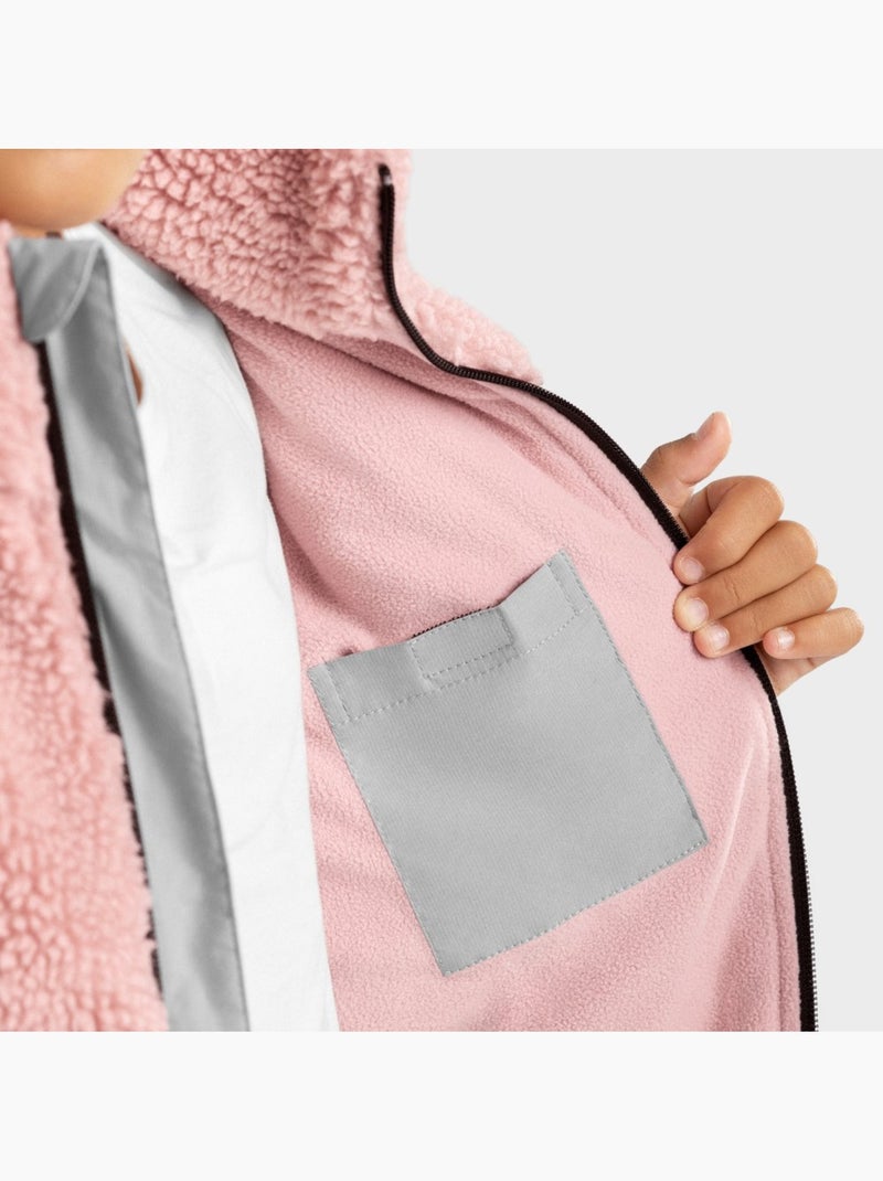Casaco de sherpa para rapariga Rosa - Kiabi