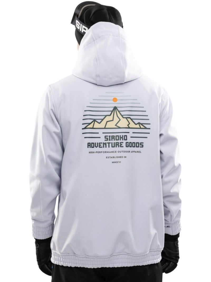 Casaco de snowboard para homem Branco Cinza - Kiabi