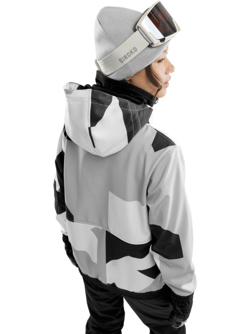Casaco de snowboard para mulher Branco Cinza - Kiabi