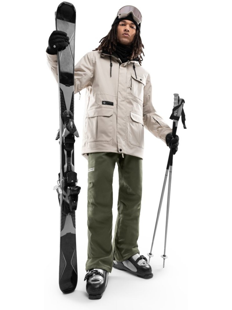 Casaco de snowboard premium para homem Bege - Kiabi