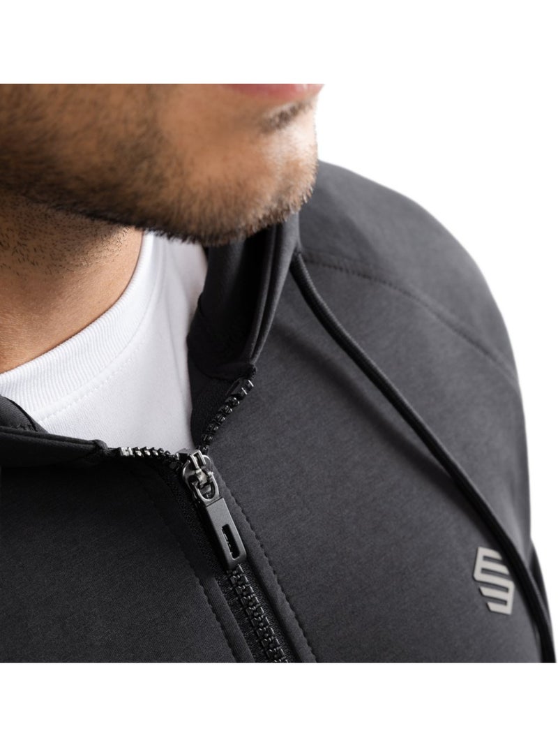 Casaco de treino com capuz para homem Preto - Kiabi