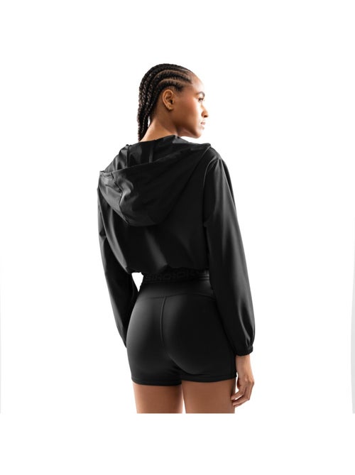 Casaco de treino corta-vento cropped ultraleve para mulher - Kiabi