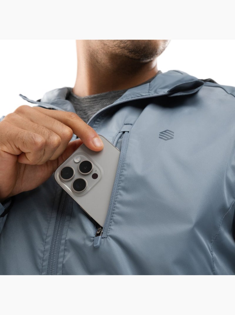 Casaco de treino corta-vento para homem Azul - Kiabi