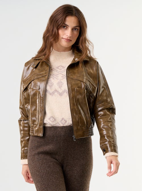 Casaco de vinil oversize - Kiabi