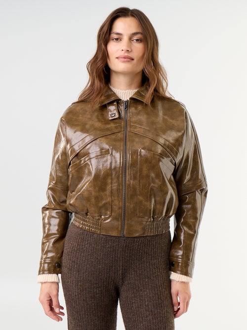 Casaco de vinil oversize - Kiabi