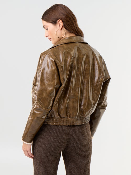 Casaco de vinil oversize - Kiabi