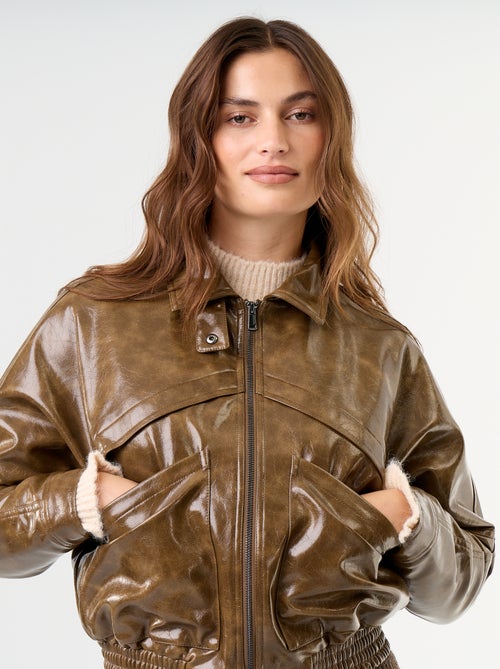 Casaco de vinil oversize - Kiabi