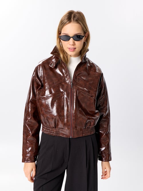 Casaco de vinil oversize - Kiabi