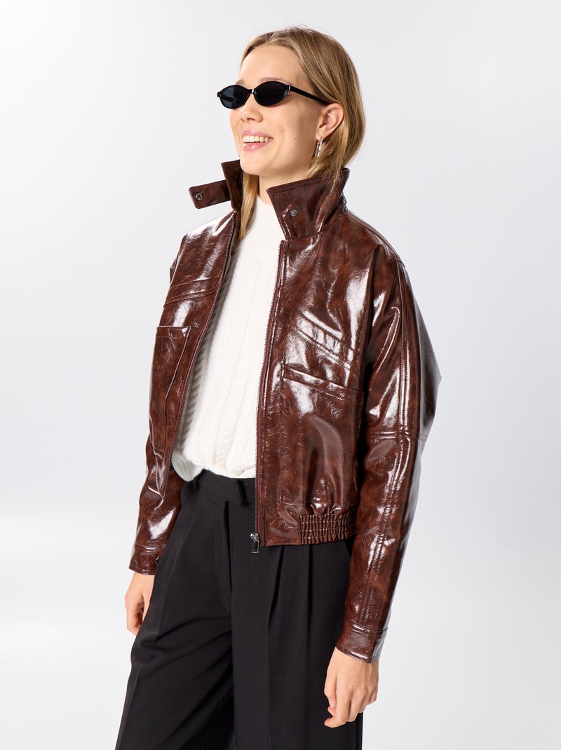 Casaco de vinil oversize Vermelho - Kiabi