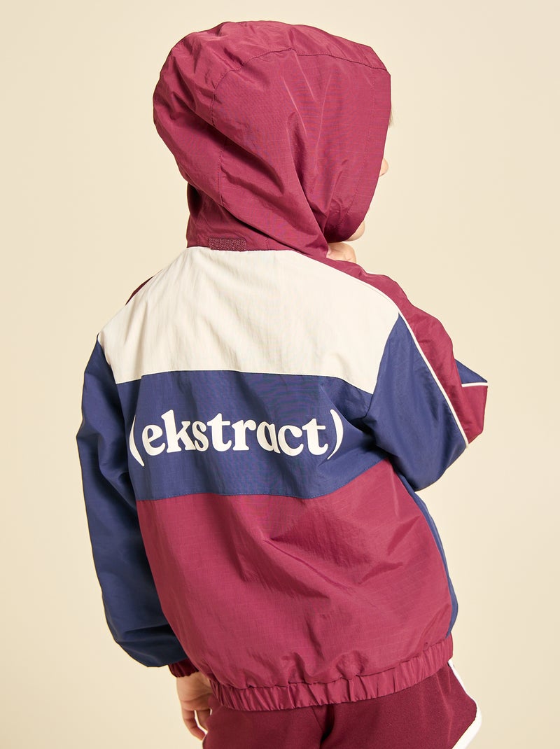 Casaco desportivo com capuz - ekstract Vermelho - Kiabi