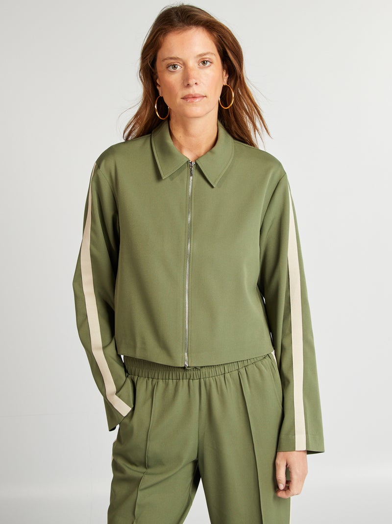 Casaco desportivo com fecho CAQUI - Kiabi