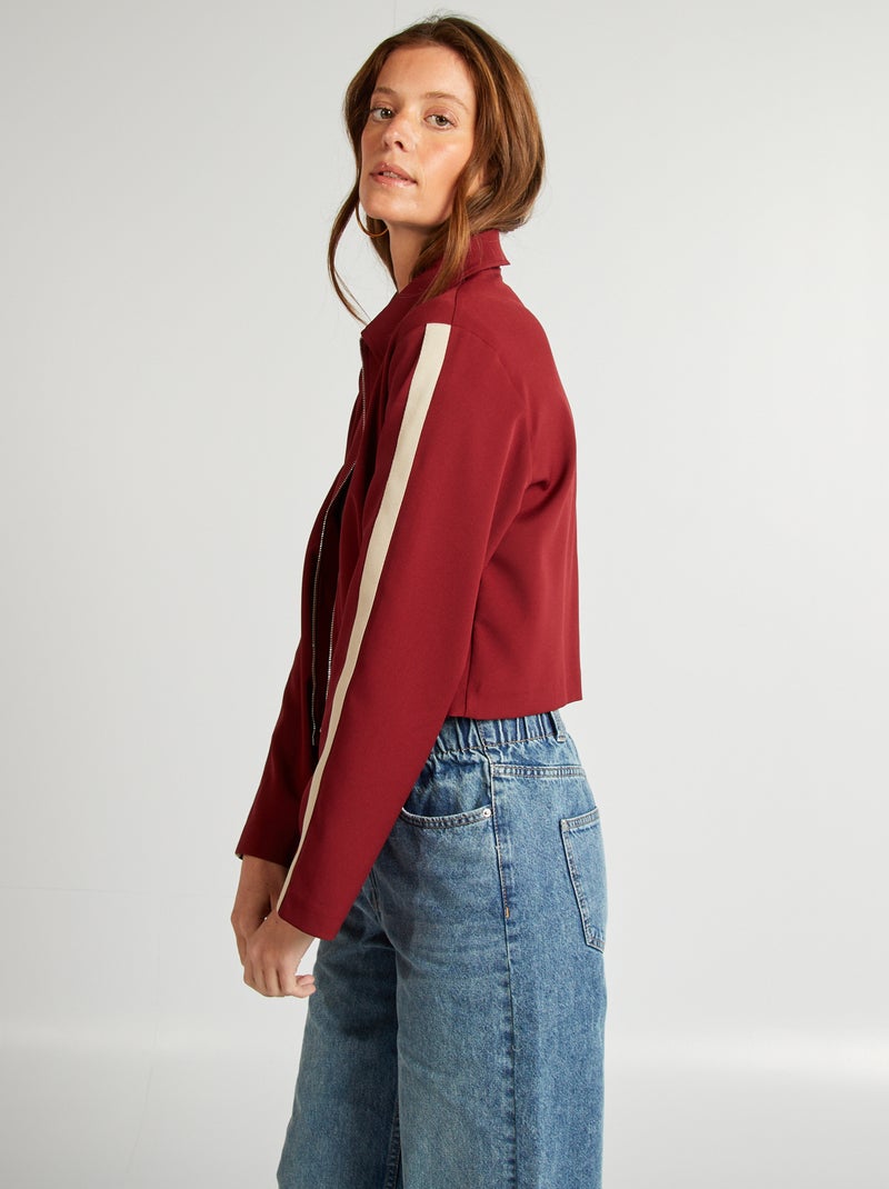 Casaco desportivo com fecho VERMELHO - Kiabi