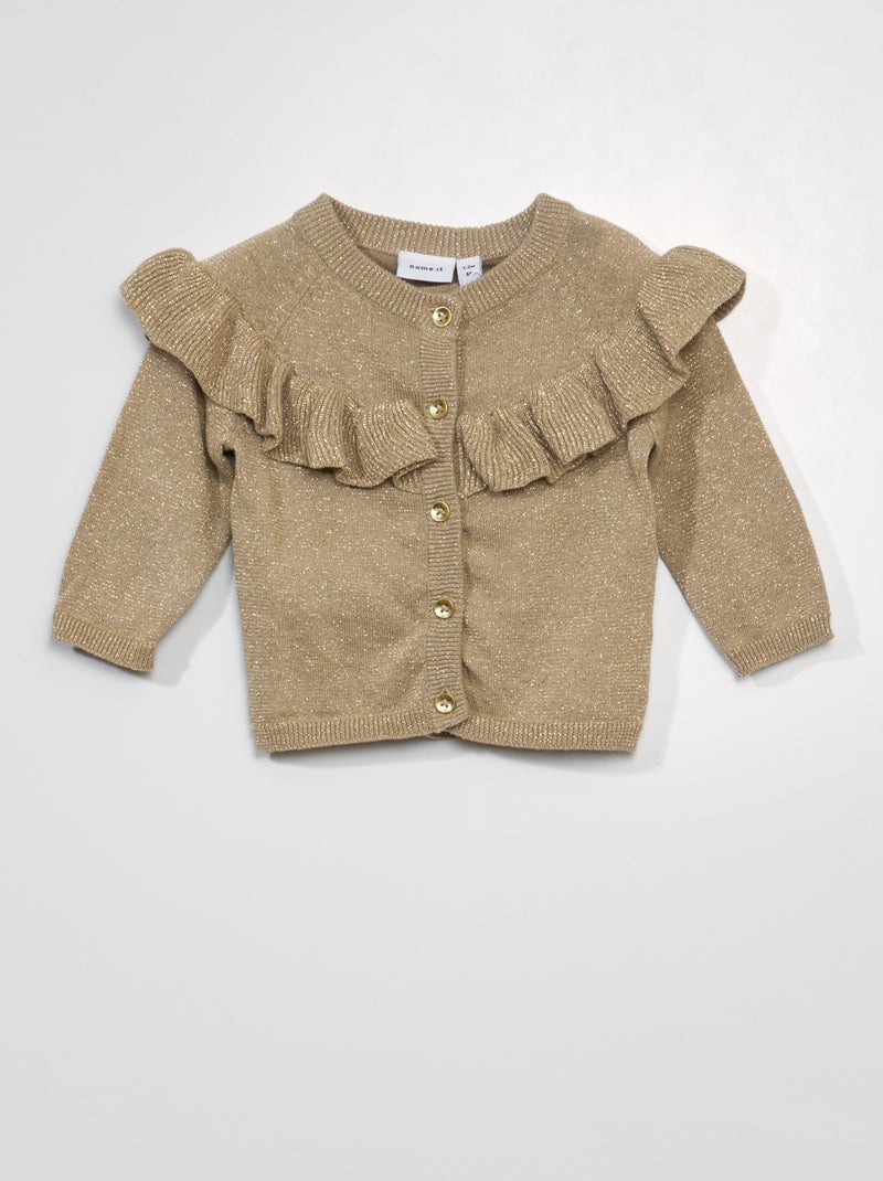 Casaco dourado com folhos 'Name it' Dourado - Kiabi