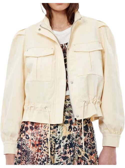 Casaco Ecru Feminino Kaporal Ploom - Kiabi Casaco Ecru Feminino Kaporal Ploom - Kiabi