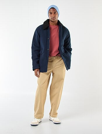 Casaco com efeito de lã