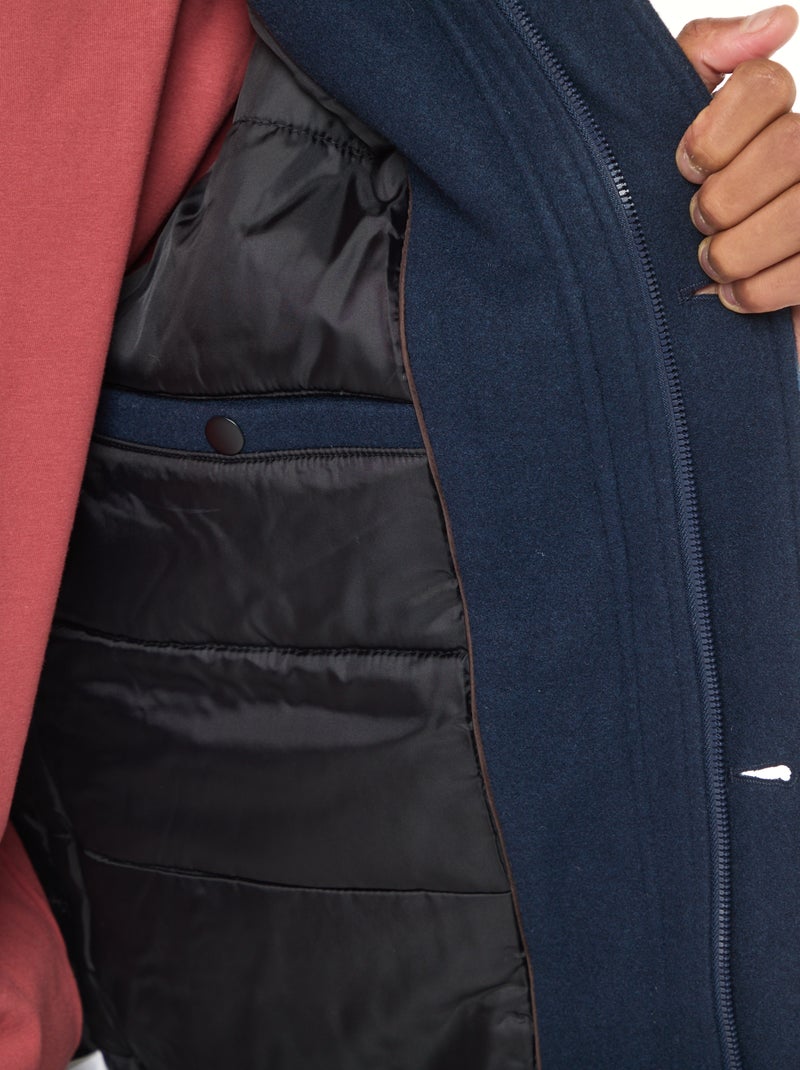 Casaco efeito lã Azul - Kiabi