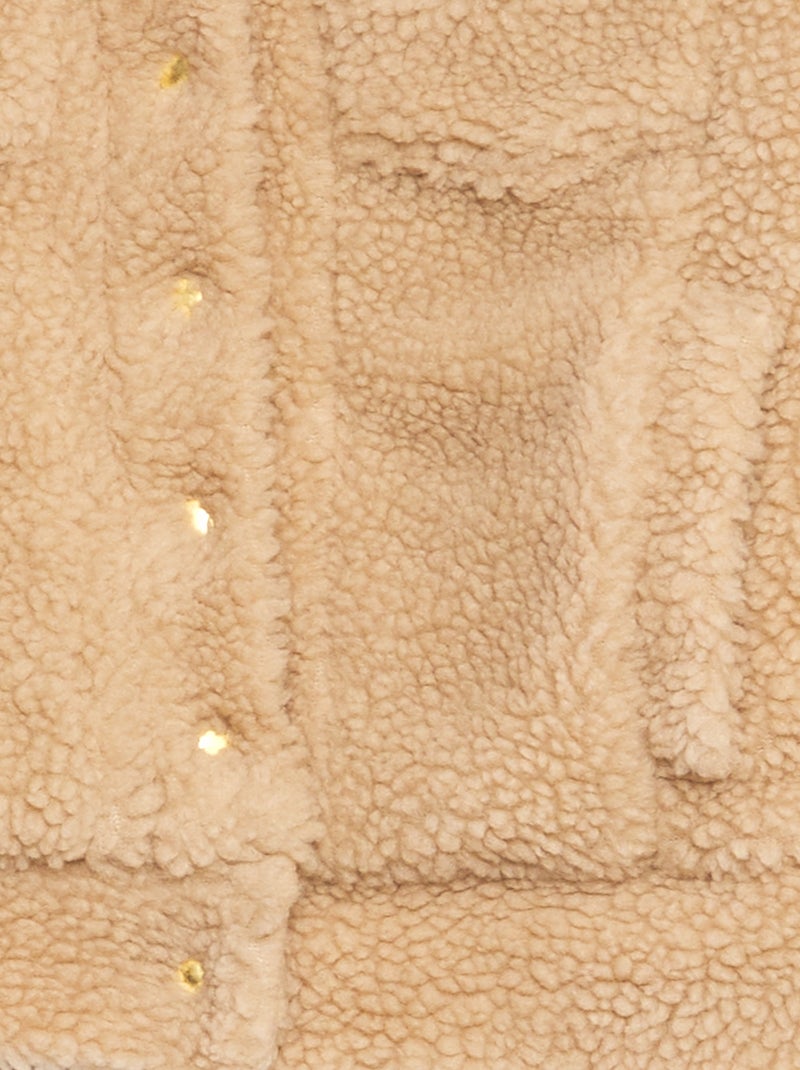 Casaco efeito lã de carneiro BEGE - Kiabi