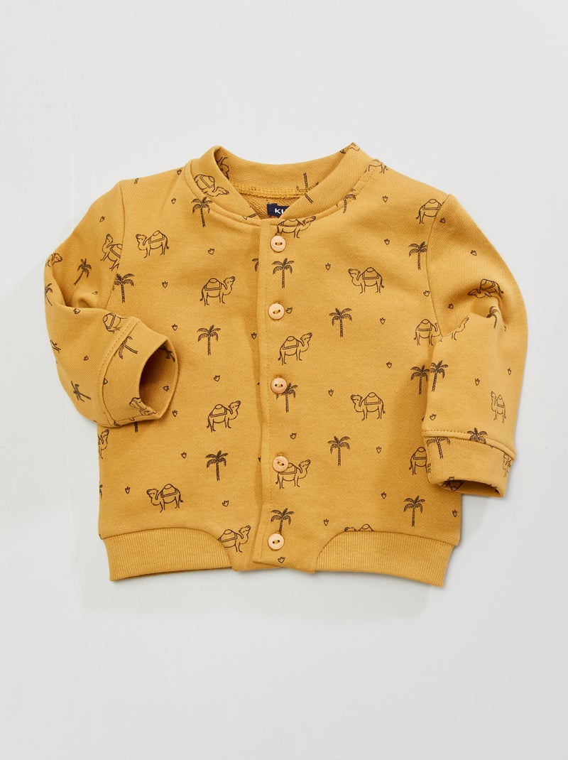 Casaco em algodão com estampado AMARELO - Kiabi