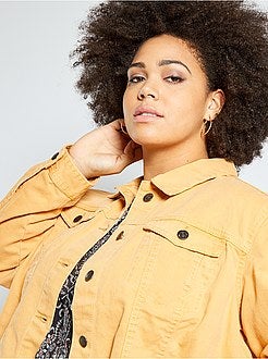 Casaco em ganga com acabamentos a cru - Kiabi