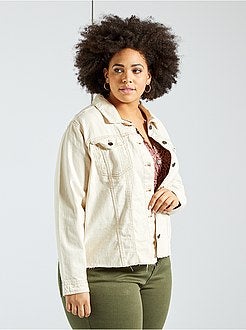 Casaco em ganga com acabamentos a cru - Kiabi