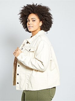 Casaco em ganga com acabamentos a cru - Kiabi