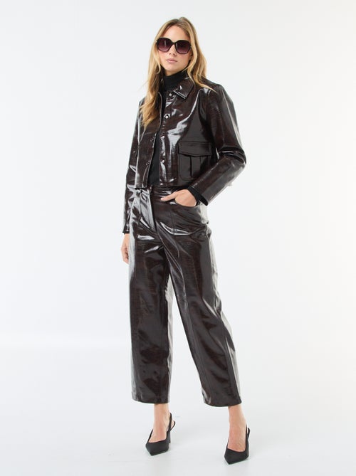 Casaco em imitação de pele de cobra - Kiabi