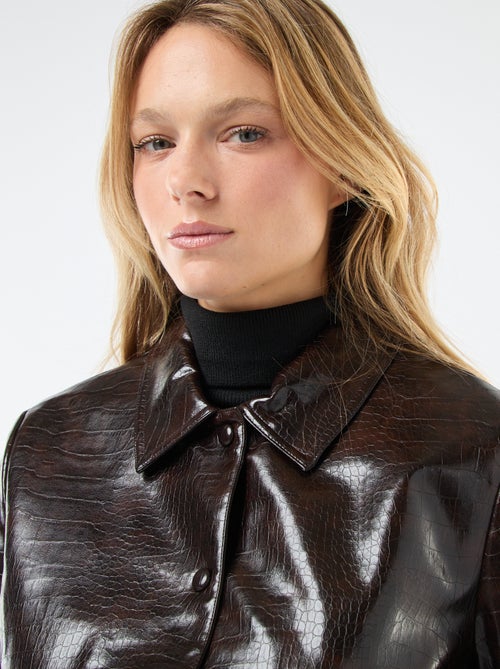 Casaco em imitação de pele de cobra - Kiabi