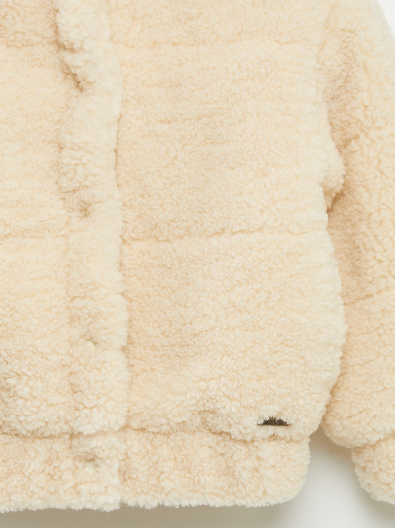 Casaco em imitação de pelo BRANCO - Kiabi