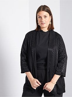 Casaco em jacquard 'leopardo' - Kiabi