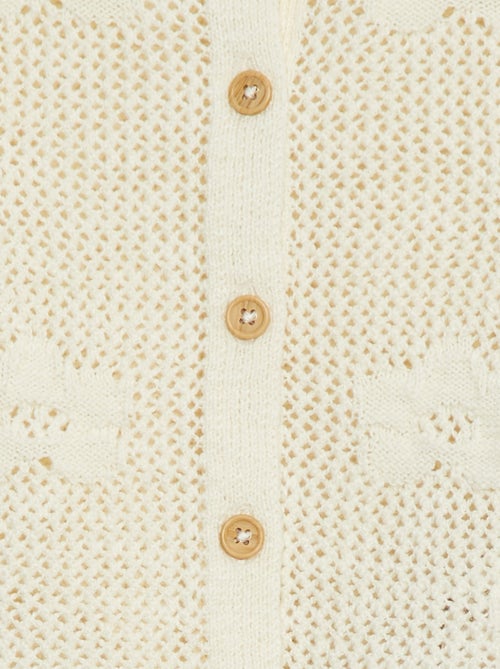 Casaco em malha ajurada - Kiabi