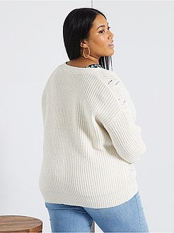 Casaco em malha ajurada - Kiabi