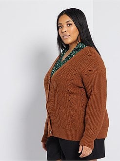 Casaco em malha ajurada - Kiabi