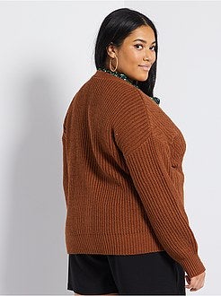 Casaco em malha ajurada - Kiabi