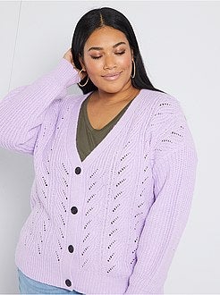 Casaco em malha ajurada - Kiabi