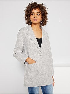 Casaco em malha com efeito de lã - Kiabi