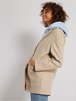 Casaco em malha com efeito de lã - Kiabi