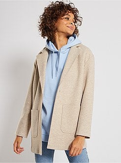 Casaco em malha com efeito de lã - Kiabi