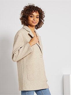 Casaco em malha com efeito de lã - Kiabi