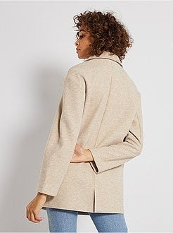 Casaco em malha com efeito de lã - Kiabi