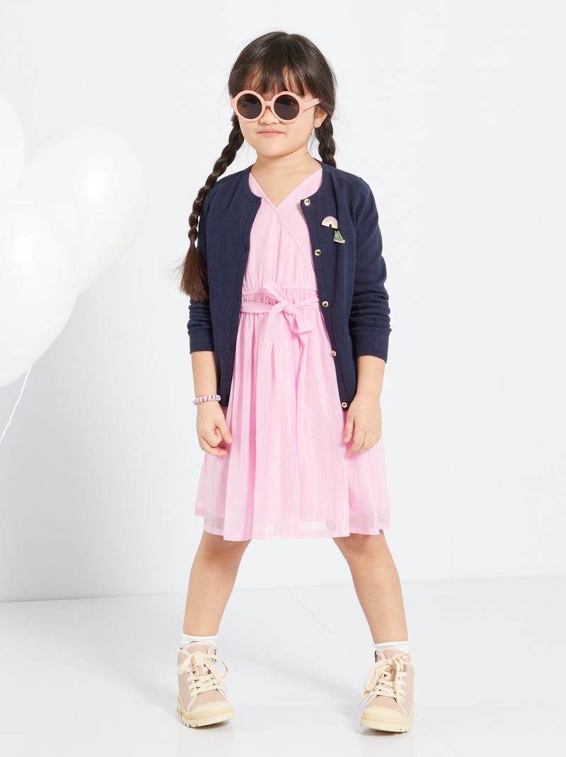 Casaco em malha fina Azul Marinho - Kiabi