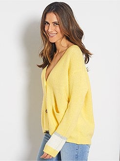 Casaco em malha fofa - Kiabi