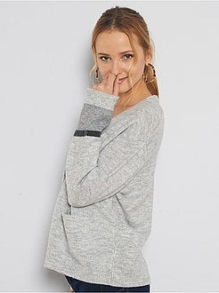 Casaco em malha fofa - Kiabi