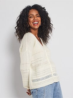 Casaco em malha perfurada - Kiabi