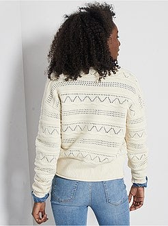 Casaco em malha perfurada - Kiabi