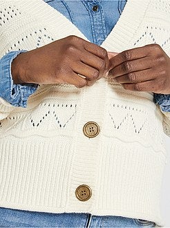 Casaco em malha perfurada - Kiabi